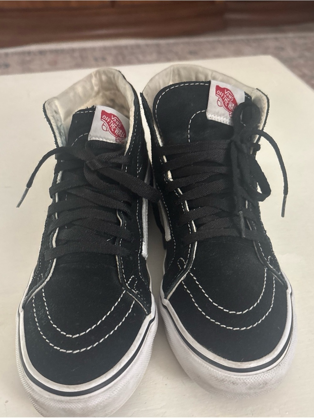 Vans Black & White High-Top Skate Sneakers